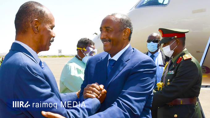 The President of Sudan’s Sovereign Council, arrived in Asmara